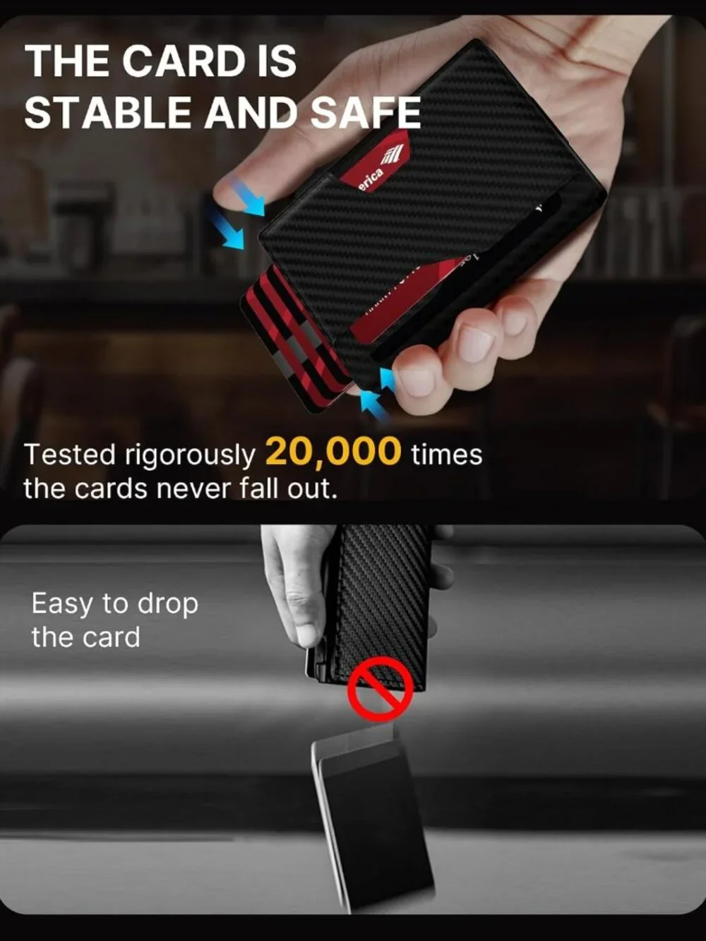 Slim RFID-Blocking Leather Wallet for Men with Money Clip & ID Window, Holds